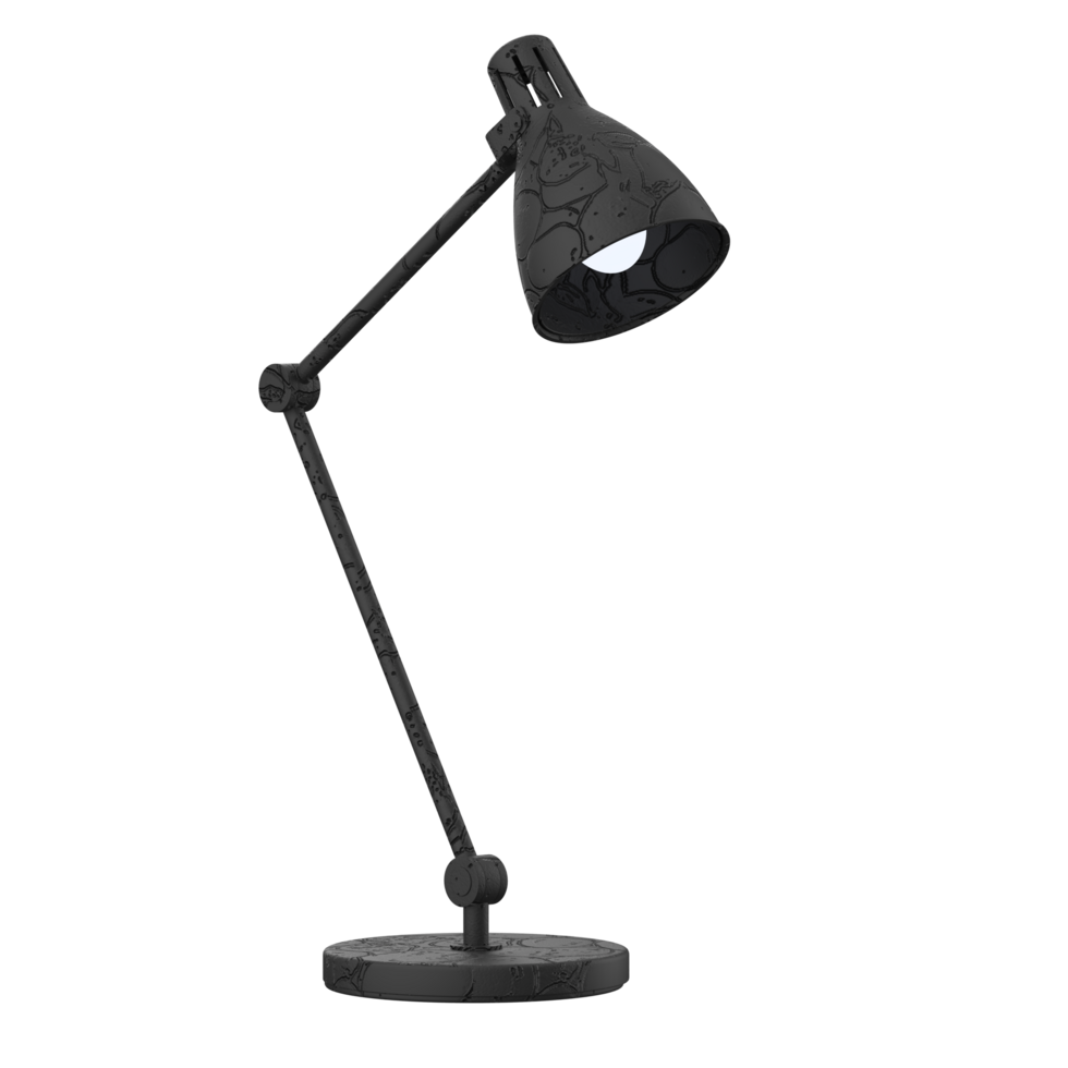 Modern desk lamp isolated on background. 3d rendering - illustration png