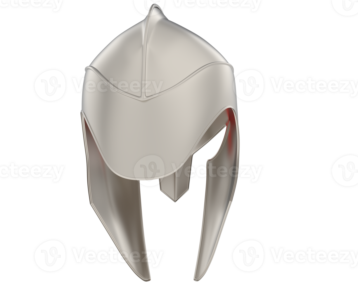 Medieval helmet isolated on background. 3d rendering - illustration png