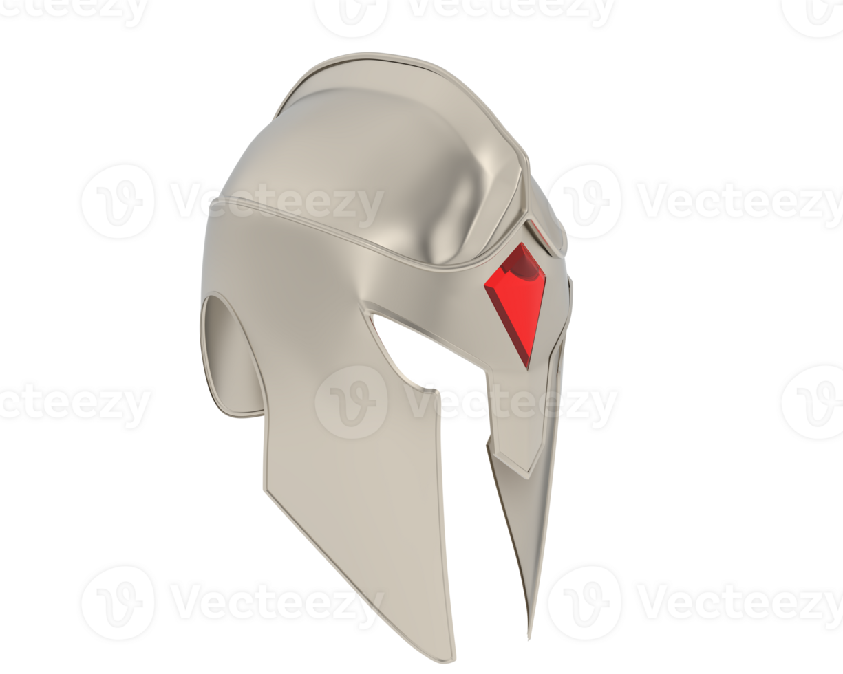 Medieval helmet isolated on background. 3d rendering - illustration png