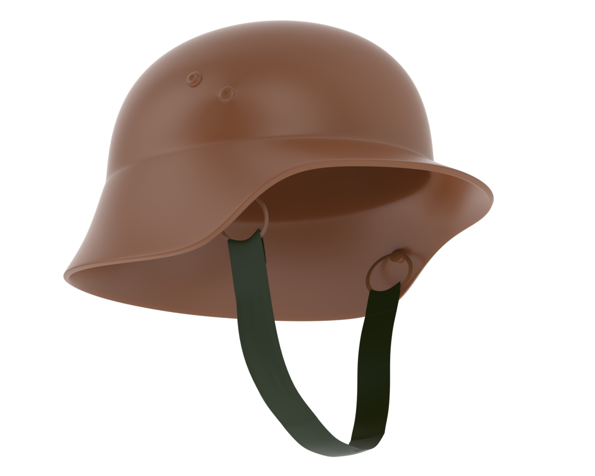 War helmet isolated on background. 3d rendering - illustration png