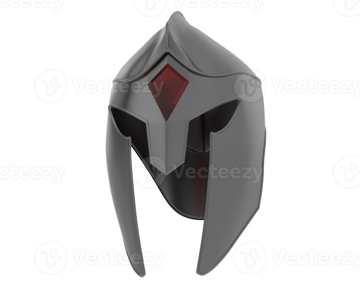 Medieval helmet isolated on background. 3d rendering - illustration png