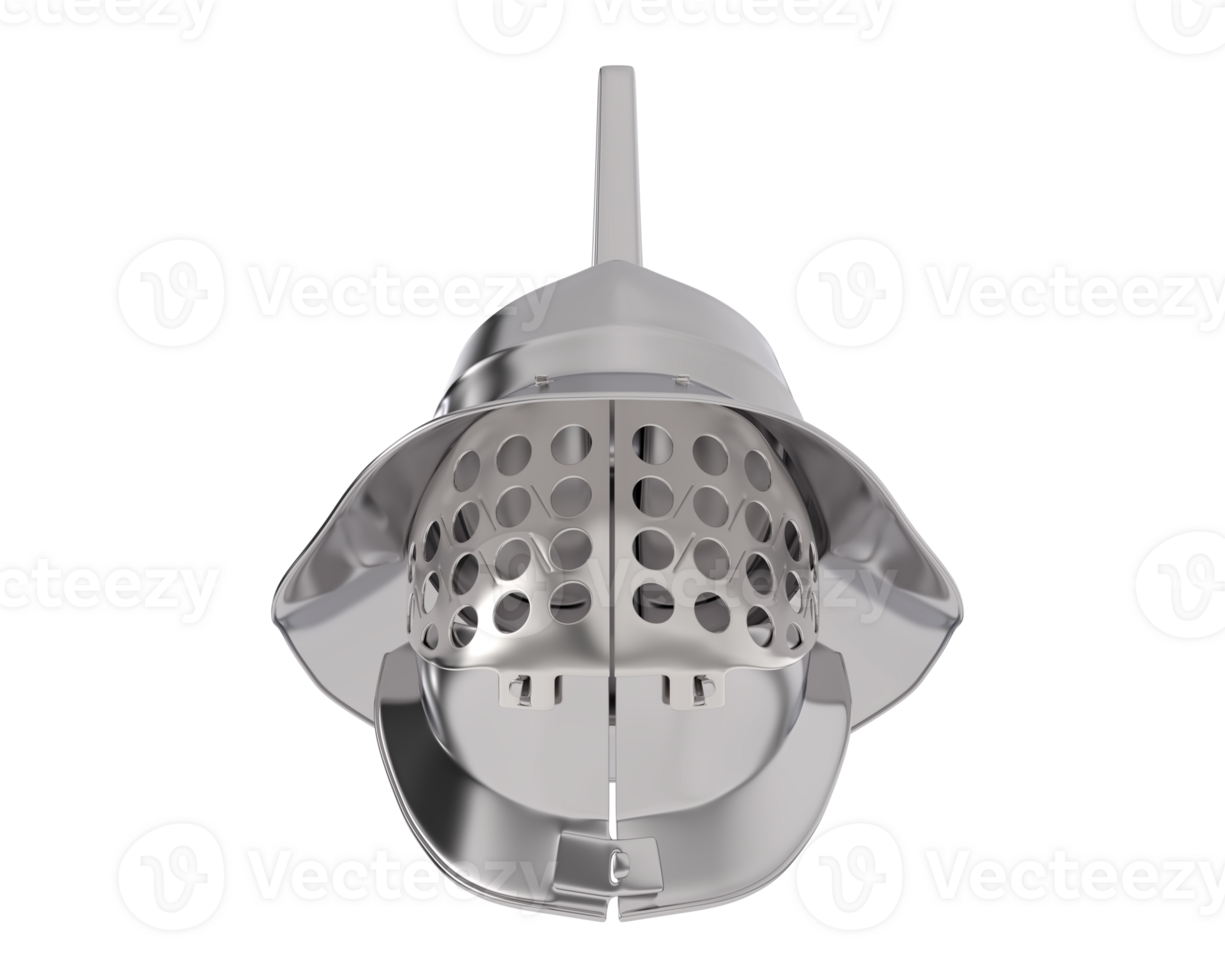 Medieval helmet isolated on background. 3d rendering - illustration png