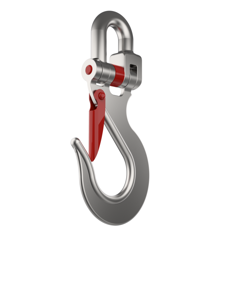 Crane hook isolated on background. 3d rendering - illustration png