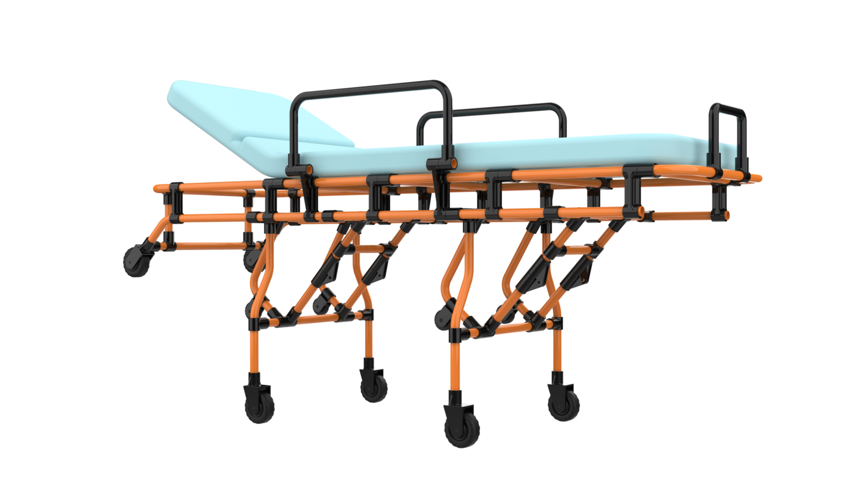 Medical stretcher isolated on background. 3d rendering - illustration png