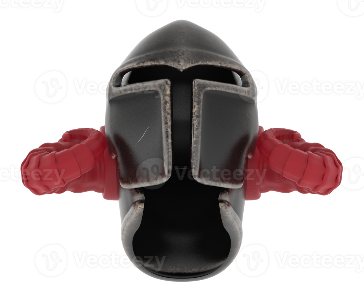 Medieval helmet isolated on background. 3d rendering - illustration png