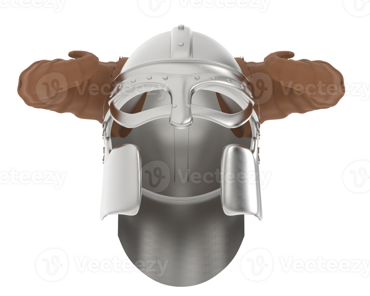 Medieval helmet isolated on background. 3d rendering - illustration png