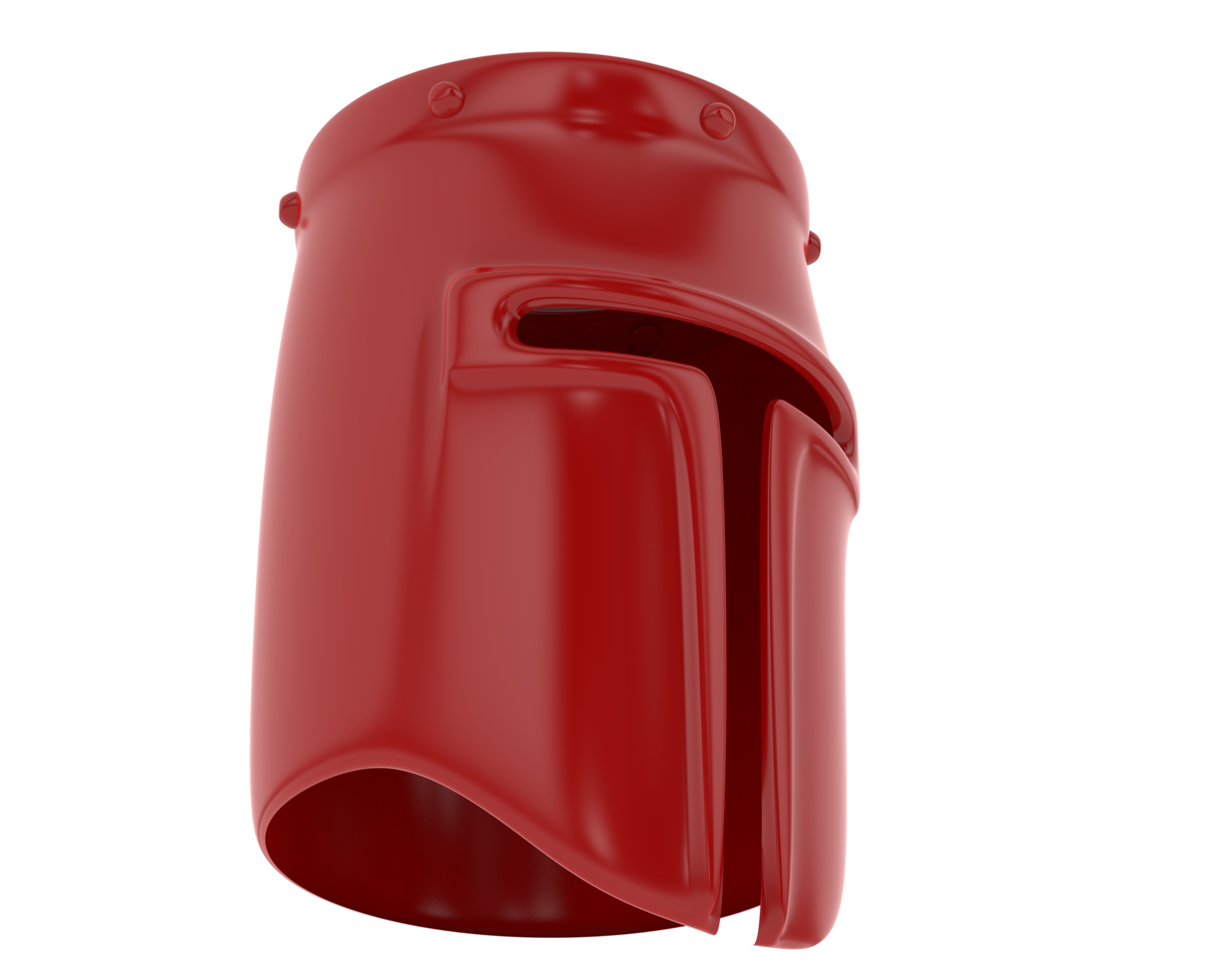 Gladiator helmet isolated on background. 3d rendering - illustration