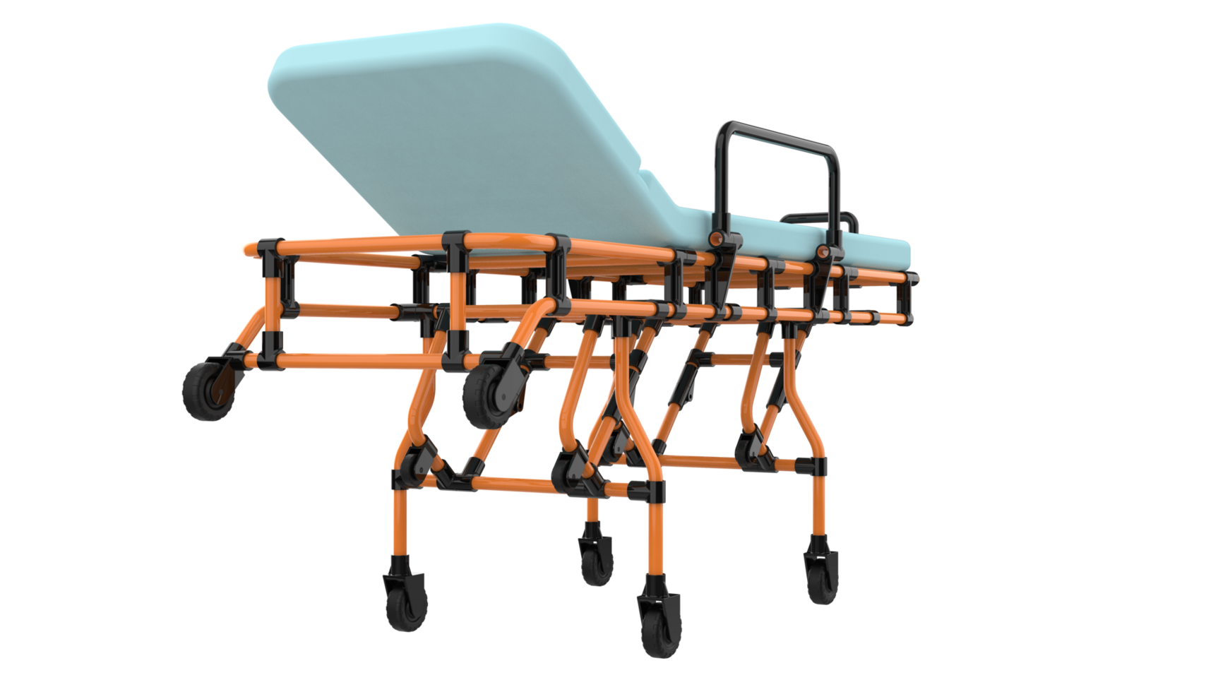 Medical stretcher isolated on background. 3d rendering - illustration png