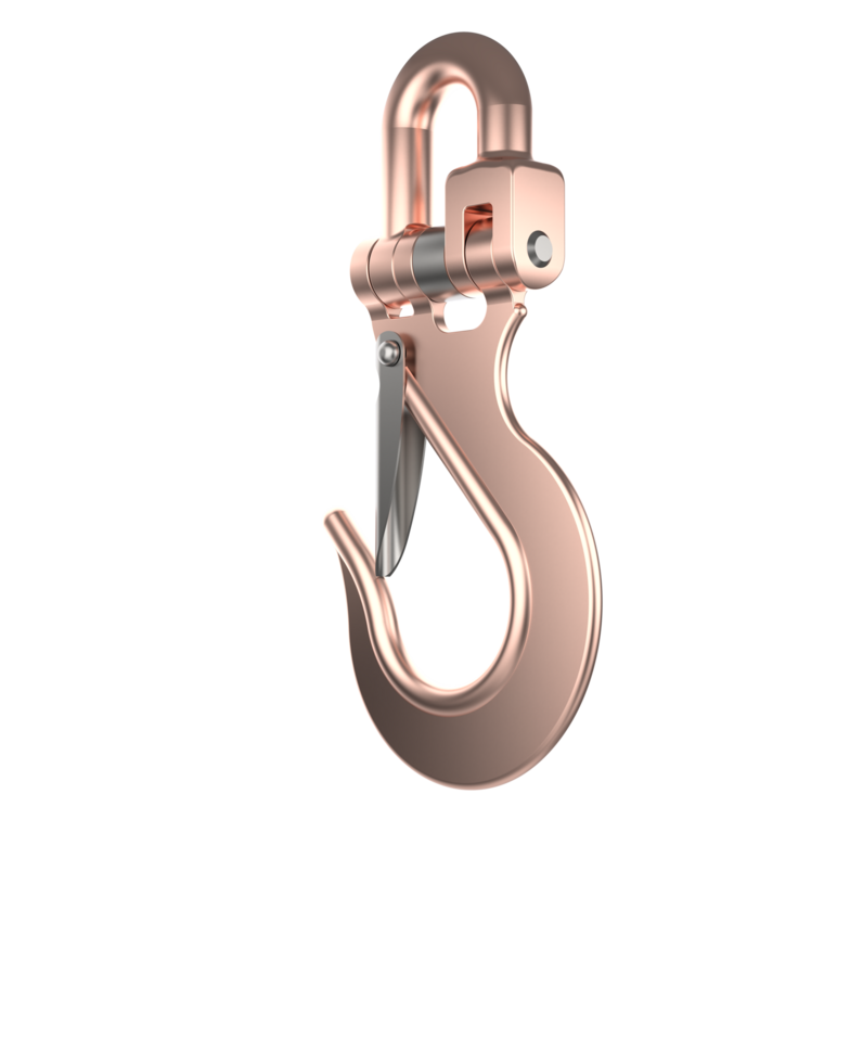 Crane hook isolated on background. 3d rendering - illustration png