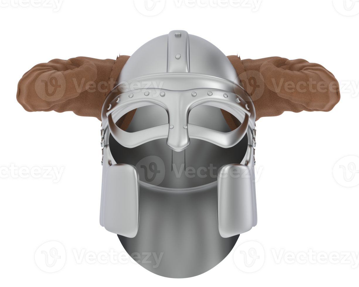 Medieval helmet isolated on background. 3d rendering - illustration png