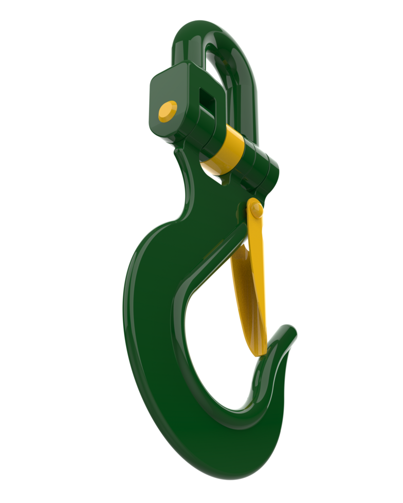 Crane hook isolated on background. 3d rendering - illustration png