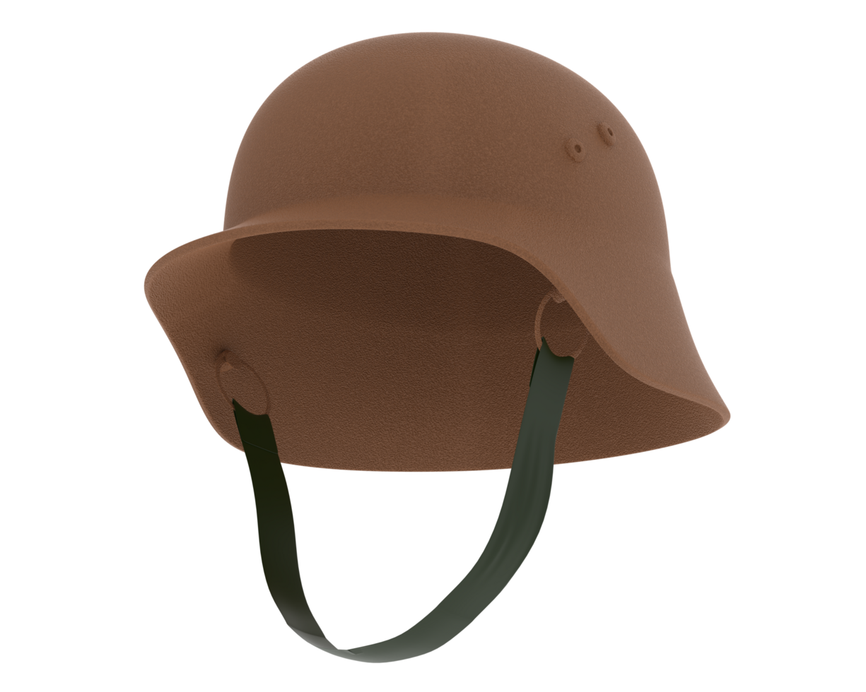 War helmet isolated on background. 3d rendering - illustration png