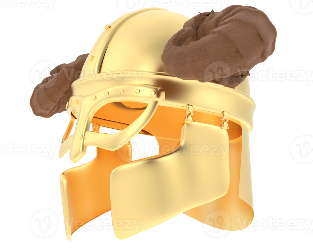 Gladiator helmet isolated on background. 3d rendering - illustration png