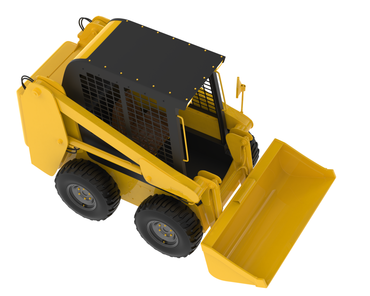 Industrial bulldozer isolated on background. 3d rendering - illustration png