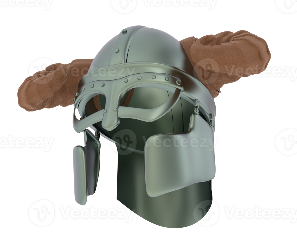 Gladiator helmet isolated on background. 3d rendering - illustration png