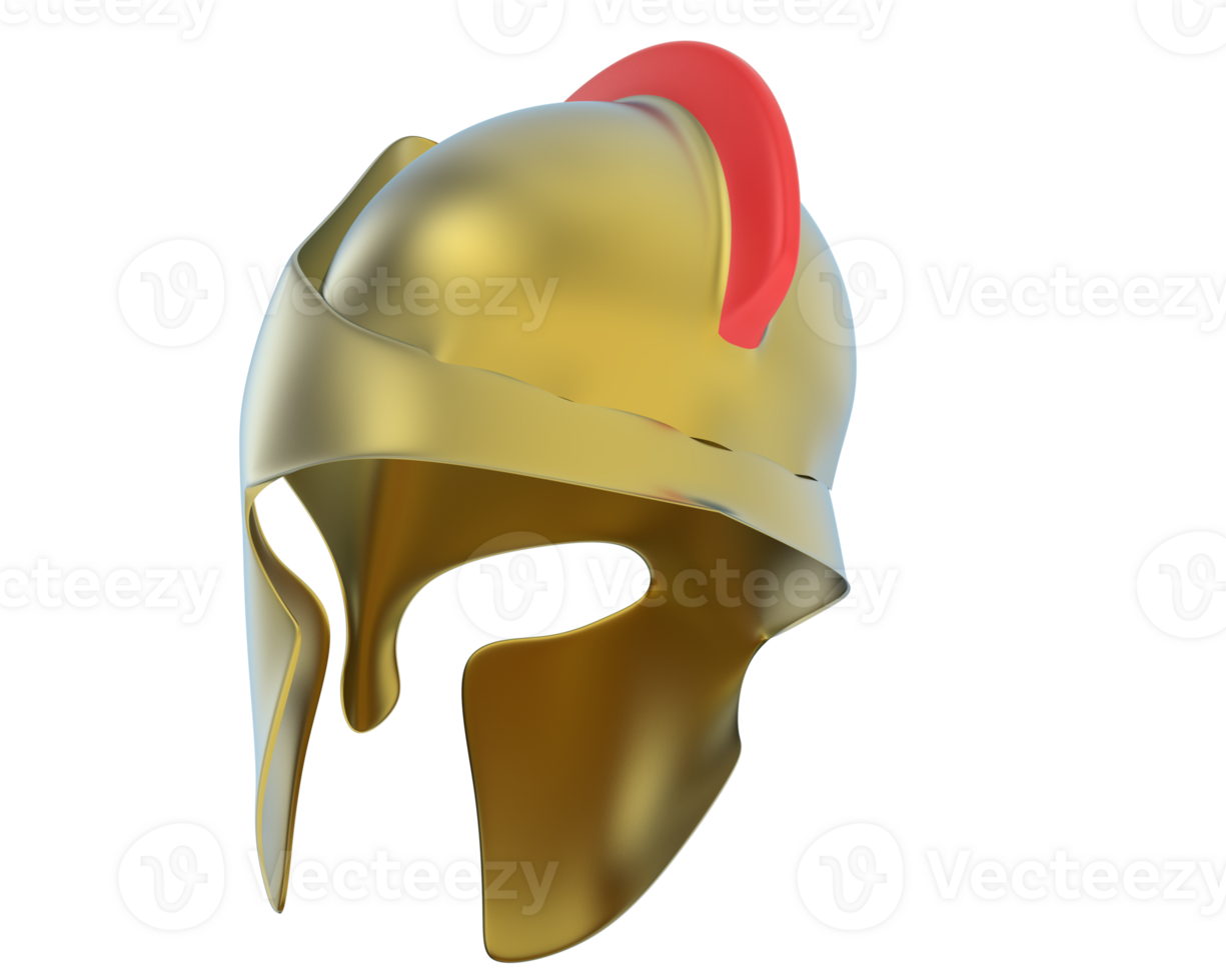 Gladiator helmet isolated on background. 3d rendering - illustration png