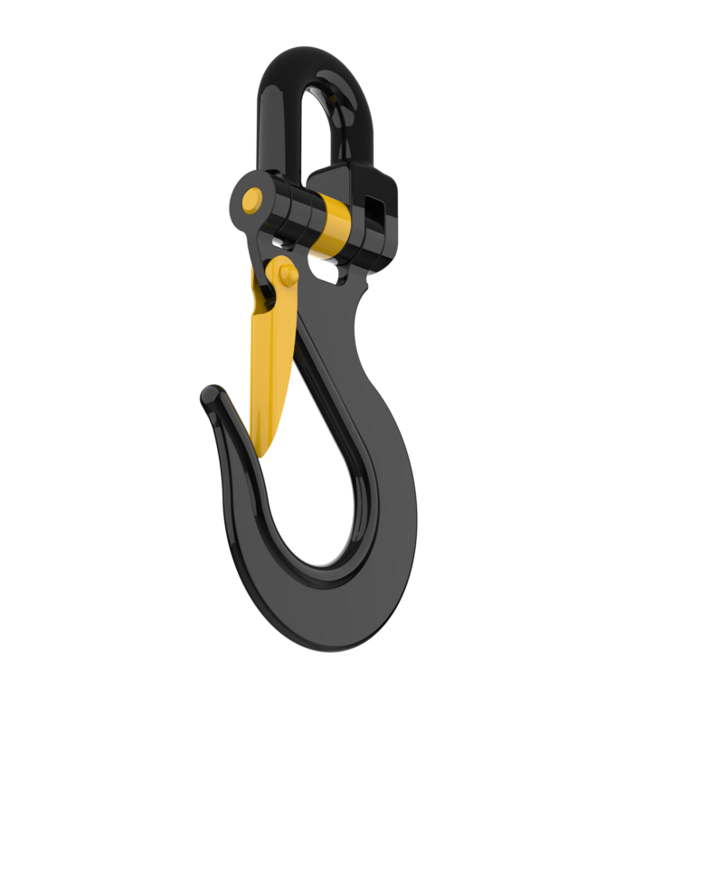 Crane hook isolated on background. 3d rendering - illustration png