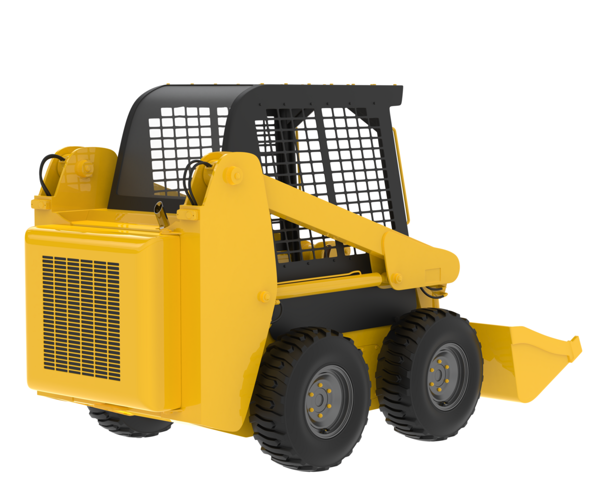 Industrial bulldozer isolated on background. 3d rendering - illustration png