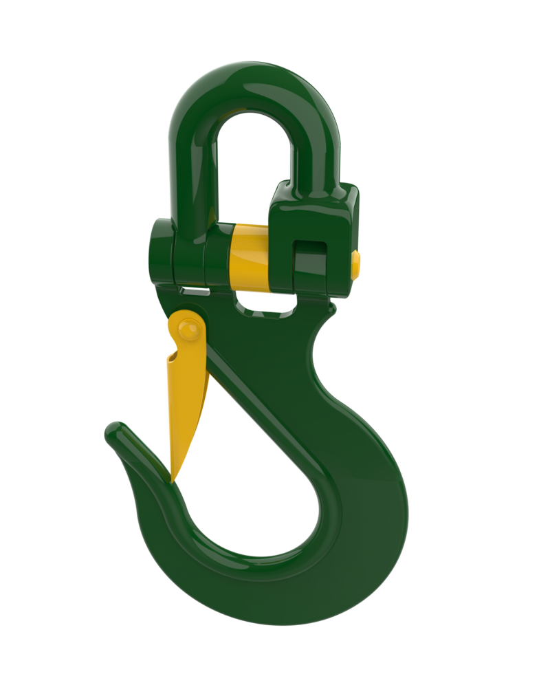 Crane hook isolated on background. 3d rendering - illustration png
