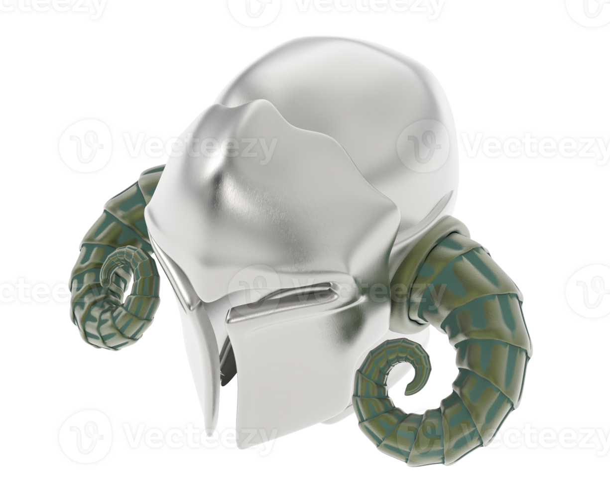 Gladiator helmet isolated on background. 3d rendering - illustration png