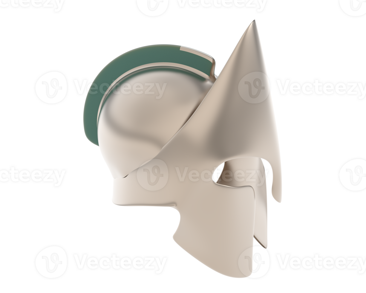 Medieval helmet isolated on background. 3d rendering - illustration png