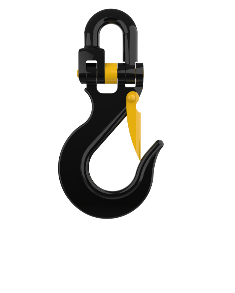 Crane hook isolated on background. 3d rendering - illustration png