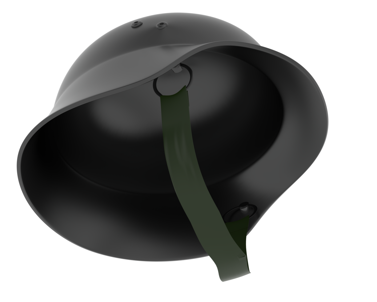 War helmet isolated on background. 3d rendering - illustration png