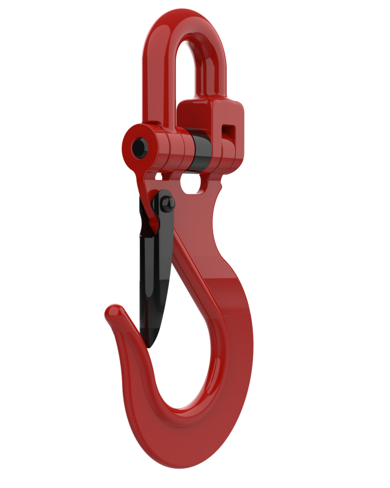 Crane hook isolated on background. 3d rendering - illustration png