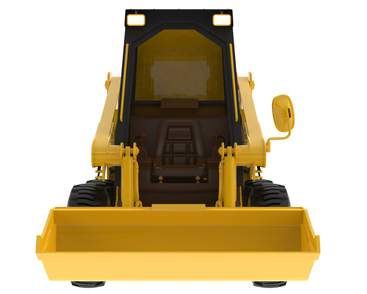 Industrial bulldozer isolated on background. 3d rendering - illustration png