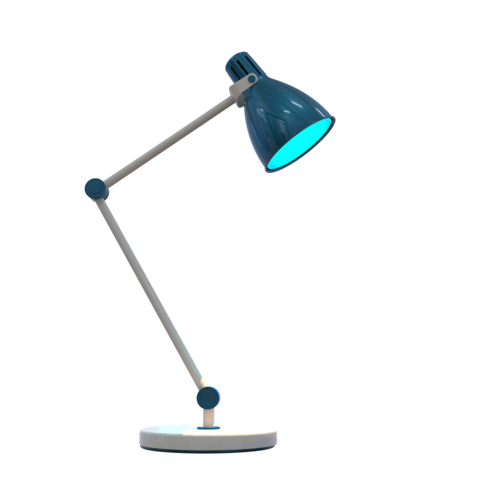 Modern desk lamp isolated on background. 3d rendering - illustration png