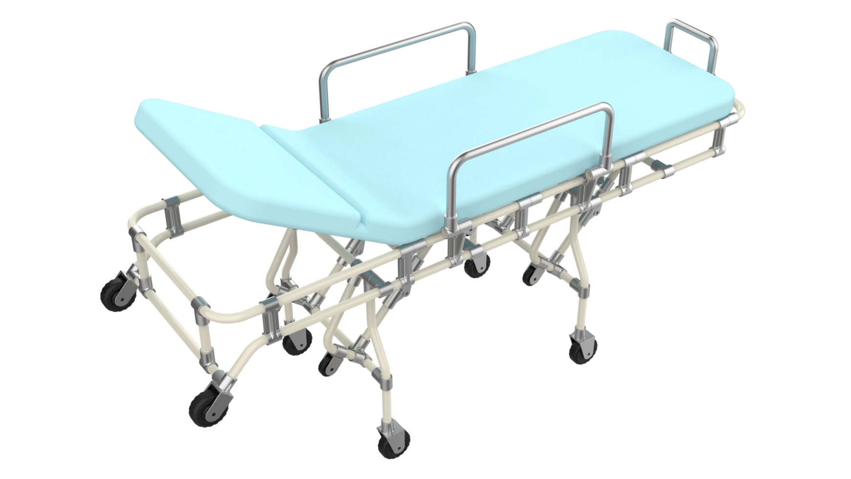 Medical stretcher isolated on background. 3d rendering - illustration png