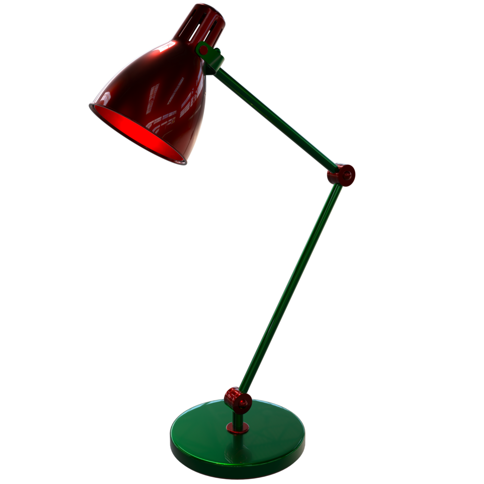 modern skrivbord lampa isolerat på bakgrund. 3d tolkning - illustration png