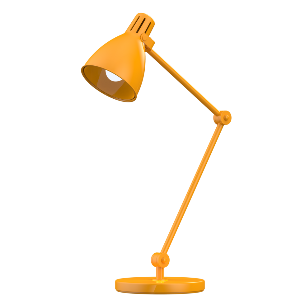 Modern desk lamp isolated on background. 3d rendering - illustration png