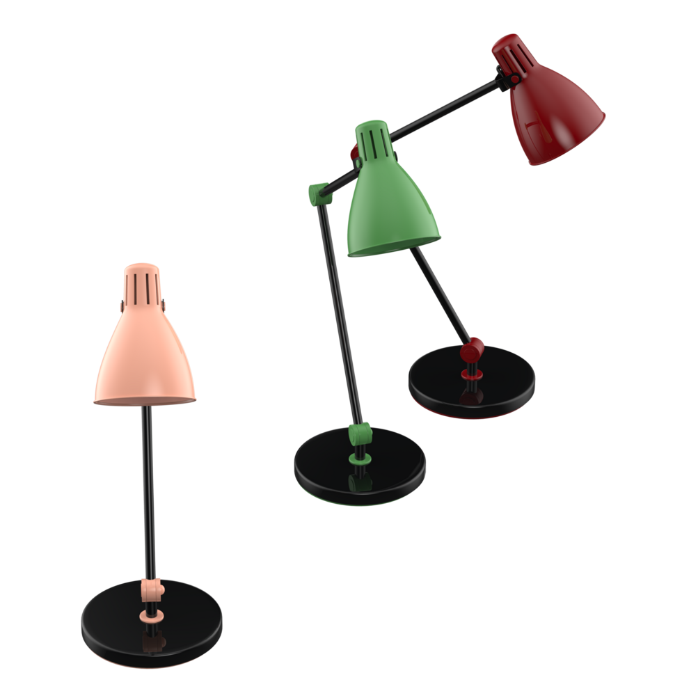 Modern desk lamp isolated on background. 3d rendering - illustration png