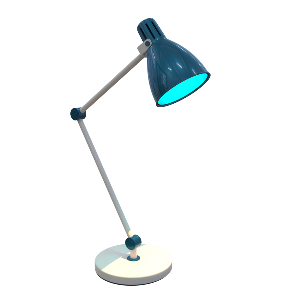 Modern desk lamp isolated on background. 3d rendering - illustration png