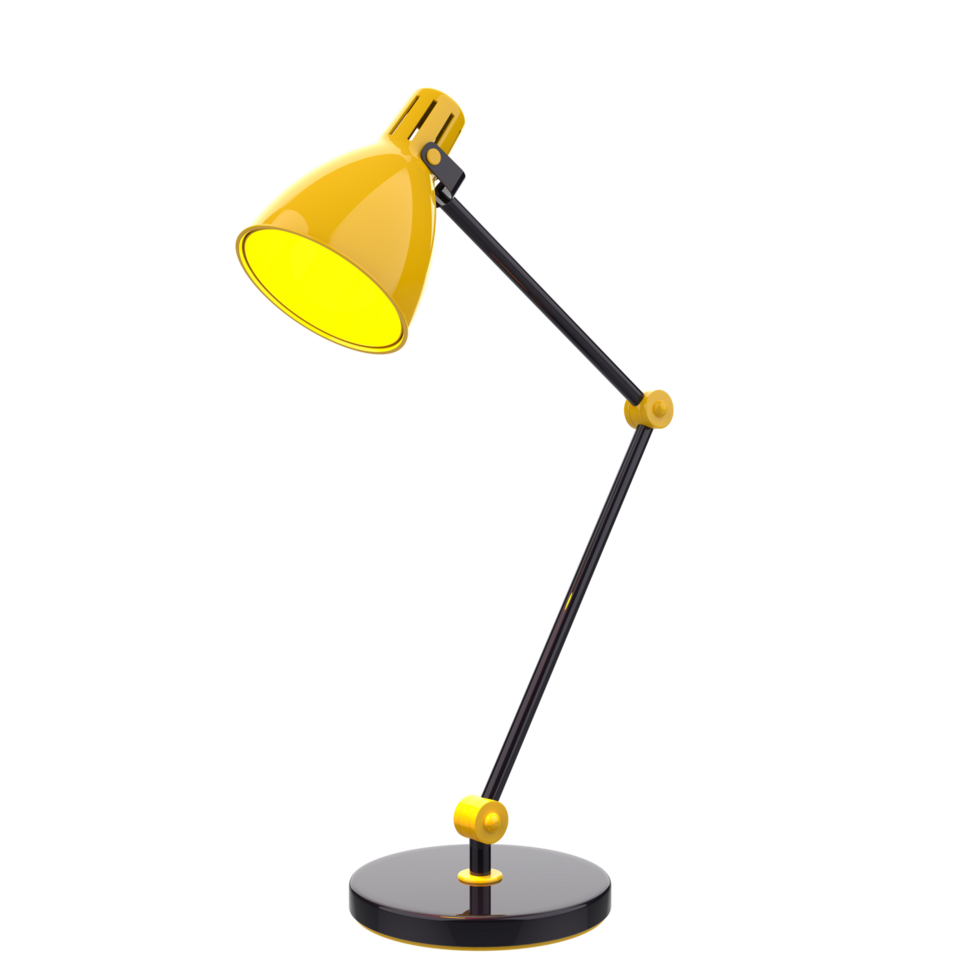 Modern desk lamp isolated on background. 3d rendering - illustration png