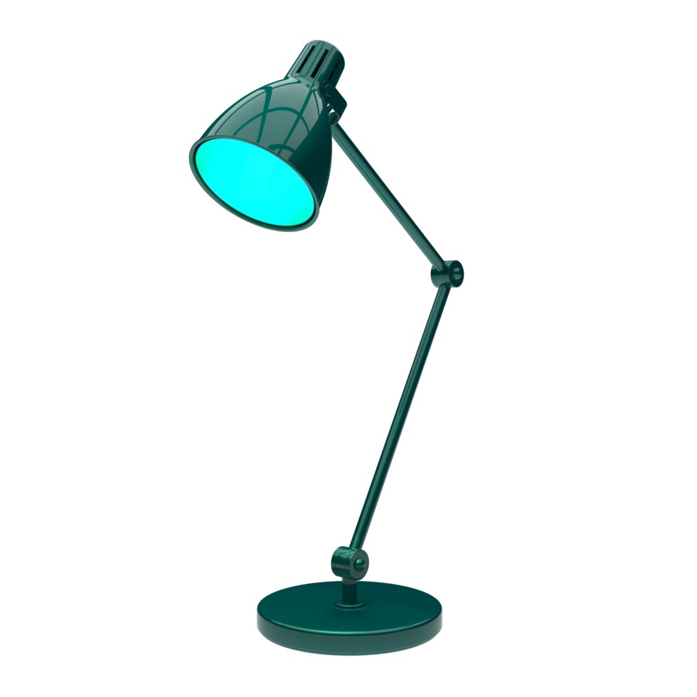 Modern desk lamp isolated on background. 3d rendering - illustration png