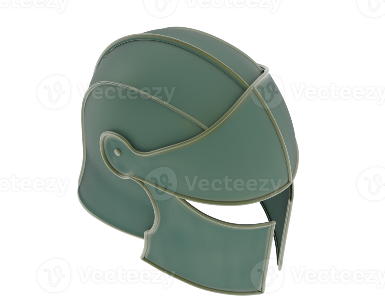 Knight helmet isolated on background. 3d rendering - illustration png