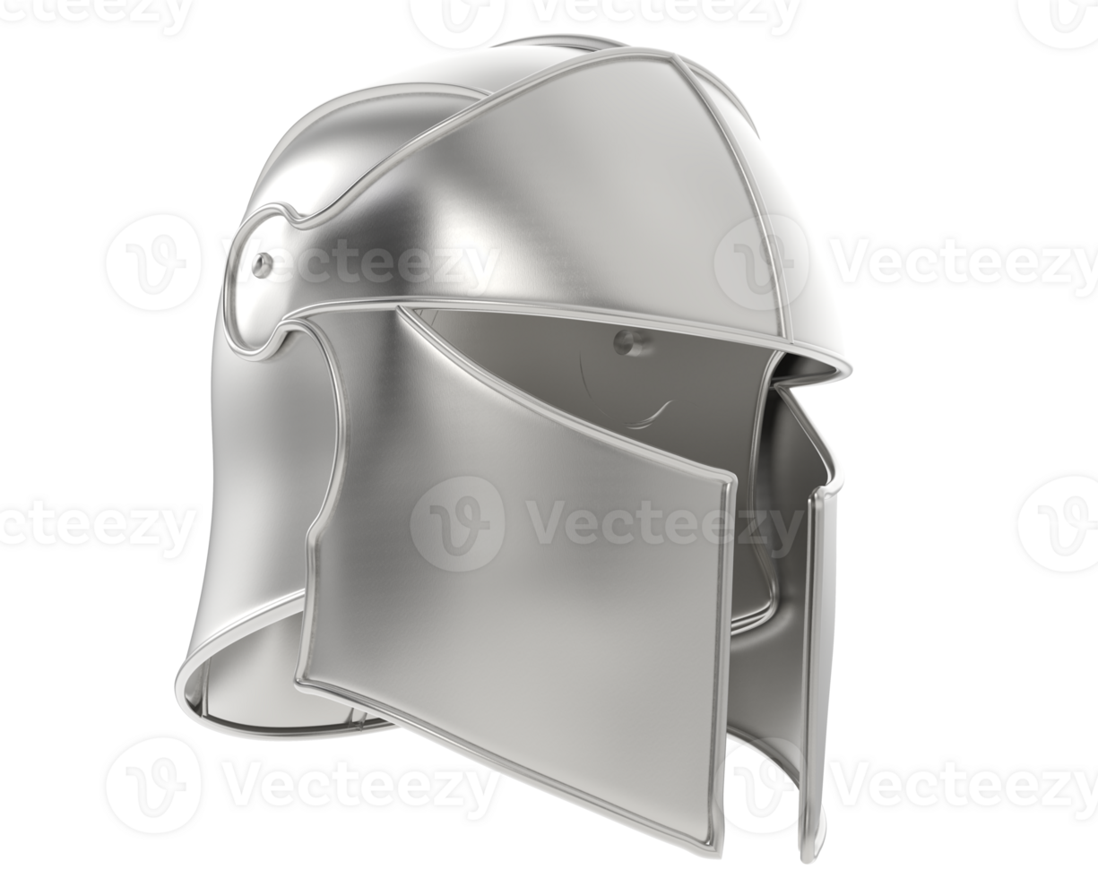 Knight helmet isolated on background. 3d rendering - illustration png