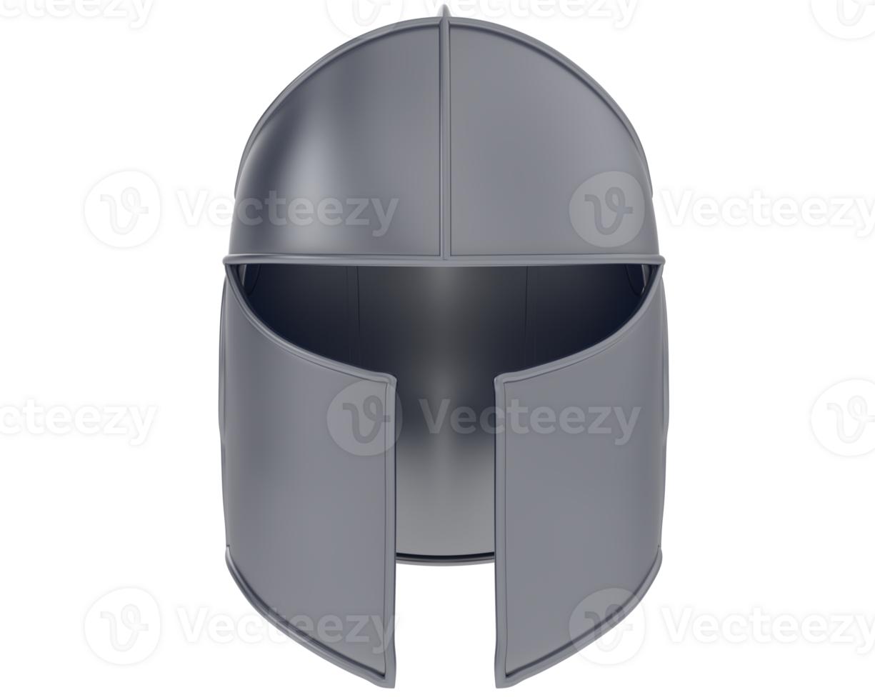 Knight helmet isolated on background. 3d rendering - illustration png