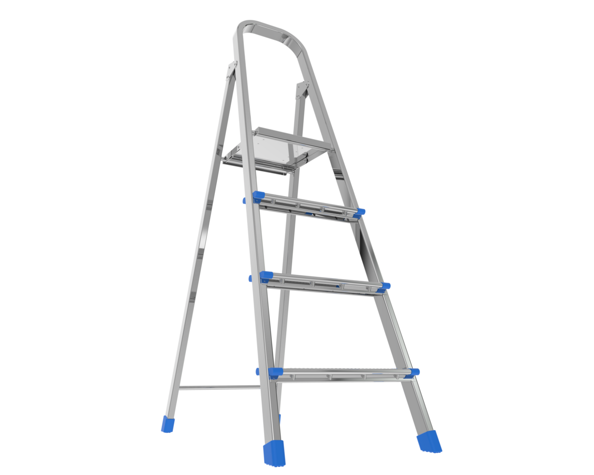 personal escalera aislado en antecedentes. 3d representación - ilustración png