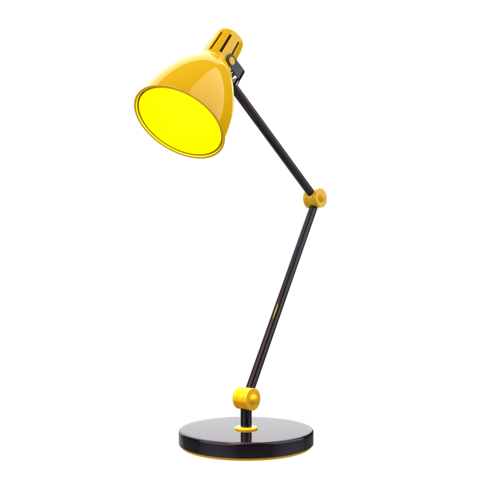Modern desk lamp isolated on background. 3d rendering - illustration png