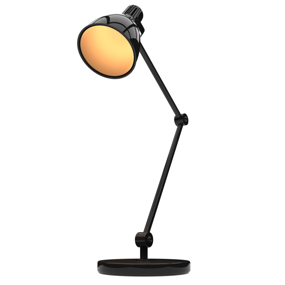 Modern desk lamp isolated on background. 3d rendering - illustration png