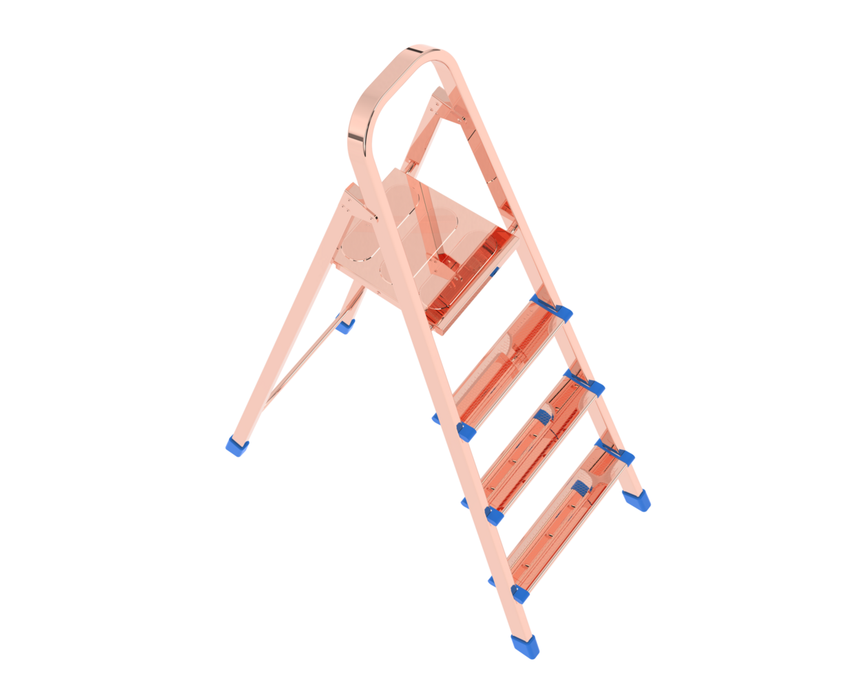 personal escalera aislado en antecedentes. 3d representación - ilustración png