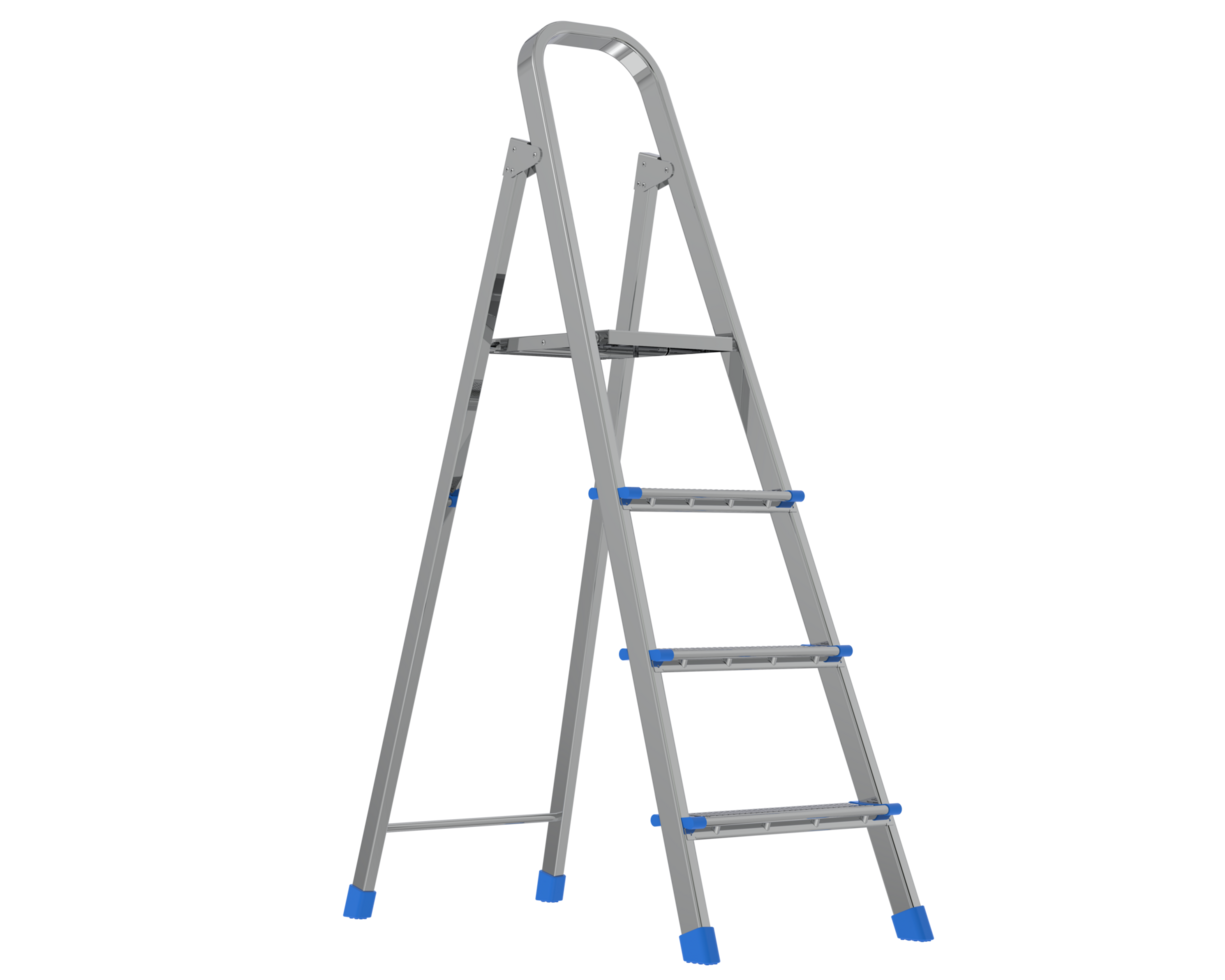 persoonlijk ladder geïsoleerd Aan achtergrond. 3d renderen - illustratie png