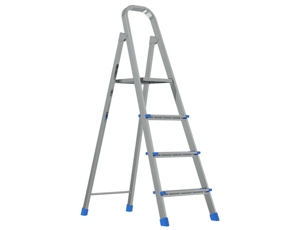 Personal ladder isolated on background. 3d rendering - illustration png