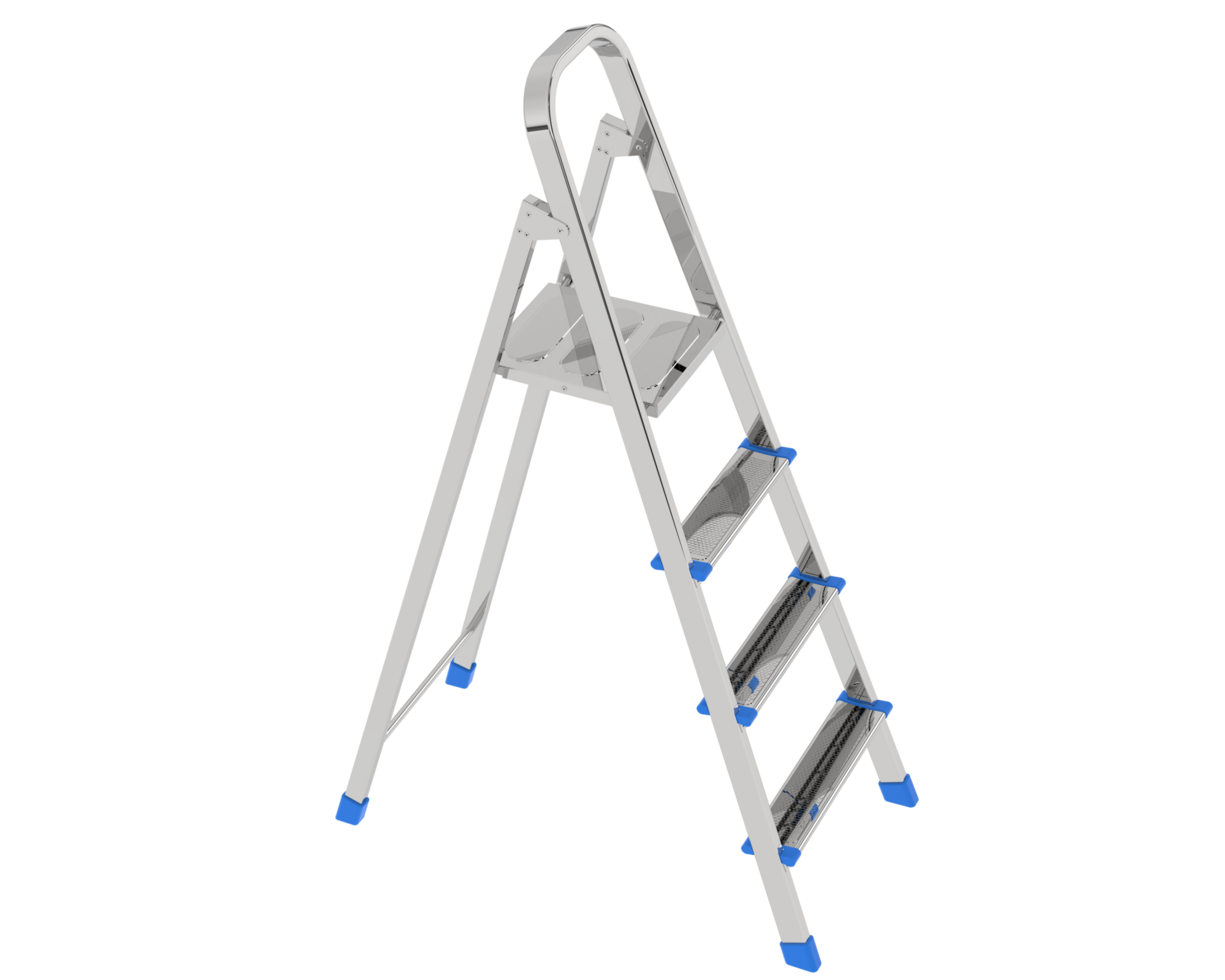 persoonlijk ladder geïsoleerd Aan achtergrond. 3d renderen - illustratie png