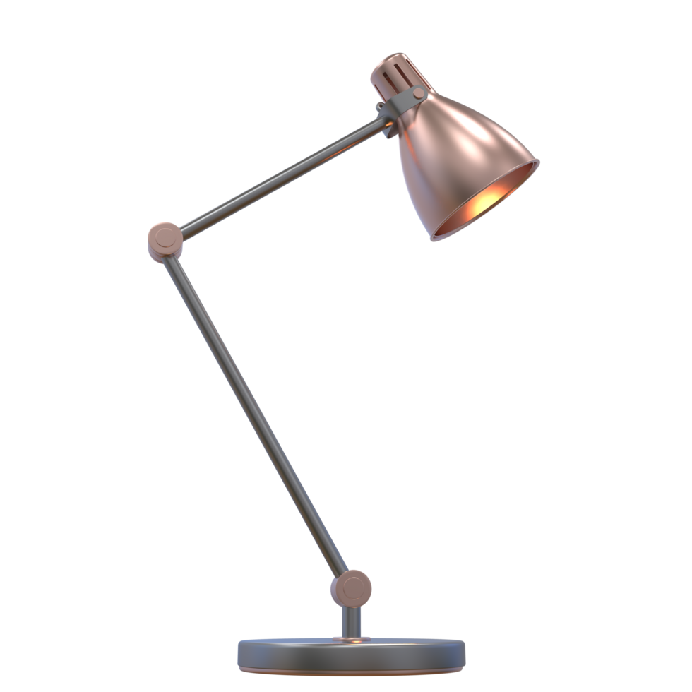 Modern desk lamp isolated on background. 3d rendering - illustration png