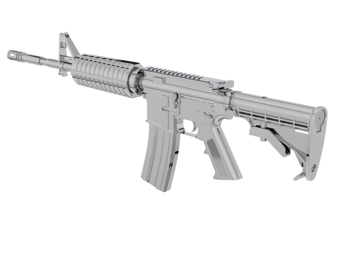 Machine-gun isolated on background. 3d rendering - illustration png