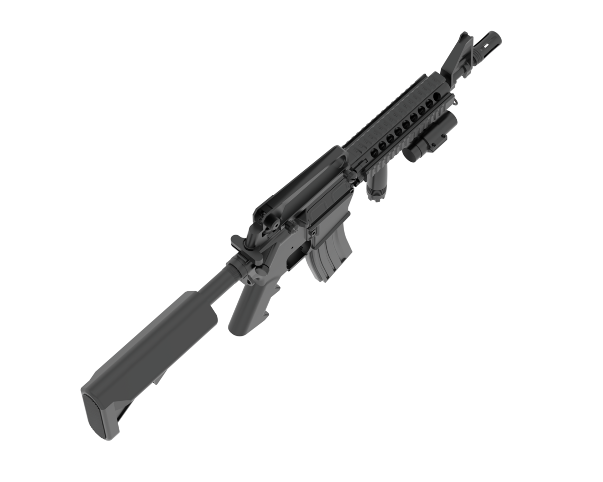 Machine-gun isolated on background. 3d rendering - illustration png
